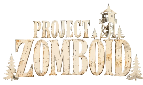 Project Zomboid with a watchtower and pine trees