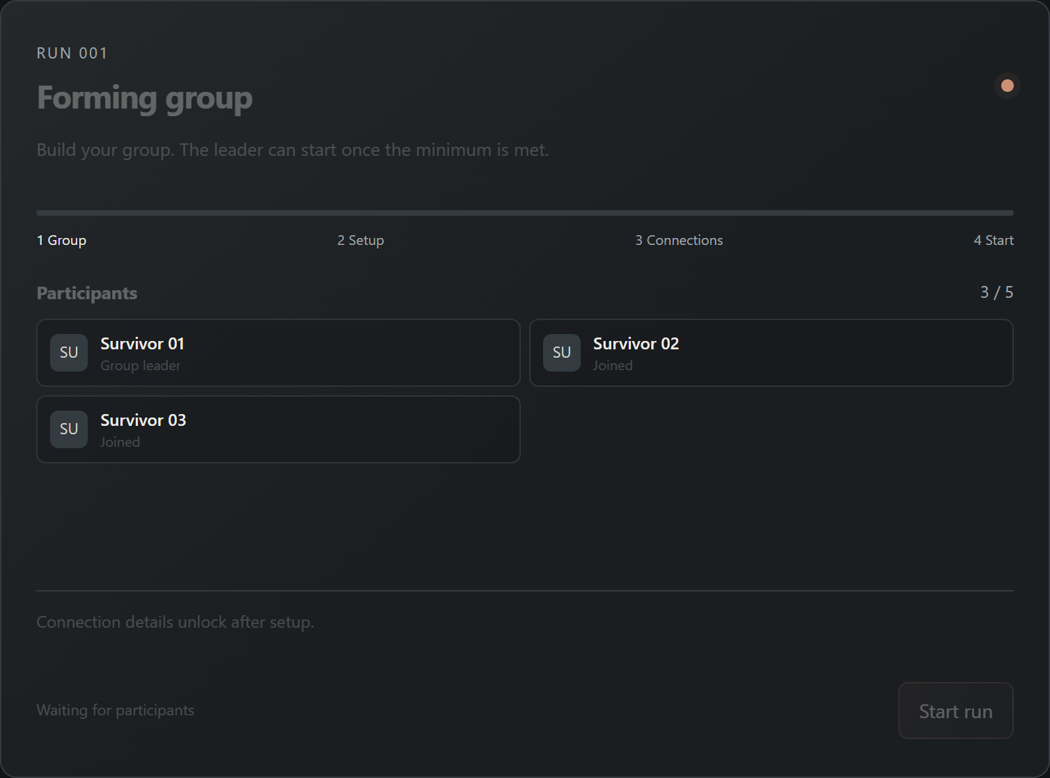 Maze Runner group formation